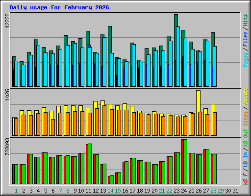 Daily usage for February 2026