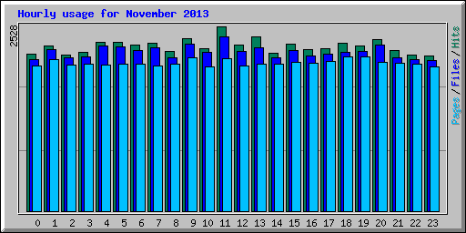 Hourly usage for November 2013