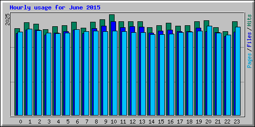 Hourly usage for June 2015