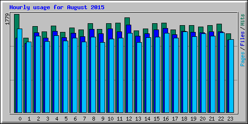 Hourly usage for August 2015