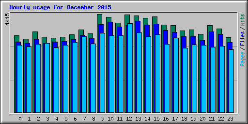 Hourly usage for December 2015