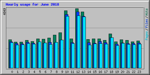 Hourly usage for June 2018
