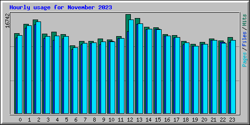 Hourly usage for November 2023