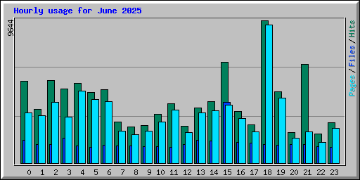 Hourly usage for June 2025