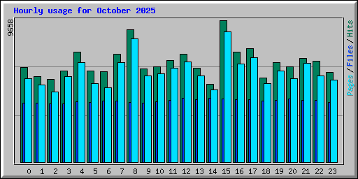 Hourly usage for October 2025