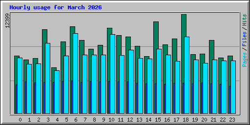 Hourly usage for March 2026